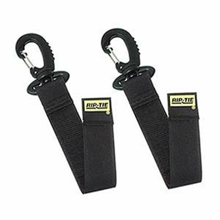 RIP-TIE Nylon Snap Hook 6 Inch, Black, 2PK 113 0341